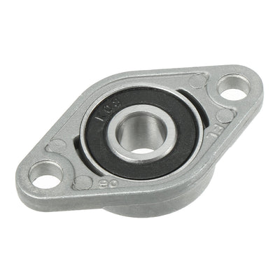 Harfington Uxcell 2pcs KFL08 8mm Bore, Zinc Alloy Pillow Block Flange Bearing, Self-Alignment