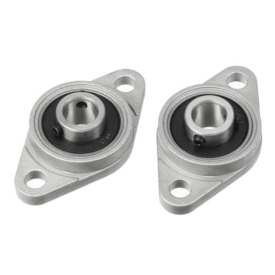 Harfington Uxcell 2pcs KFL08 8mm Bore, Zinc Alloy Pillow Block Flange Bearing, Self-Alignment