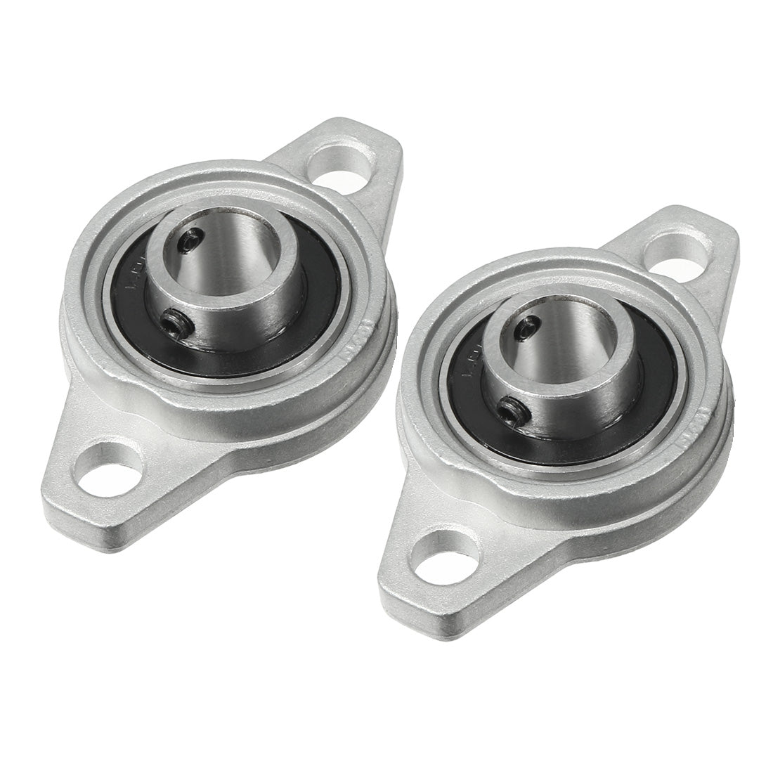 uxcell Uxcell 2pcs KFL001 12mm Bore, Zinc Alloy Pillow Block Flange Bearing, Self-Alignment