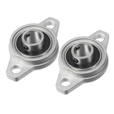 Harfington Uxcell 2pcs KFL001 12mm Bore, Zinc Alloy Pillow Block Flange Bearing, Self-Alignment