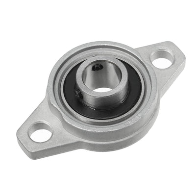 Harfington Uxcell 4pcs KFL001 12mm Bore, Zinc Alloy Pillow Block Flange Bearing, Self-Alignment