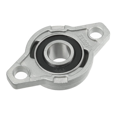 Harfington Uxcell 4pcs KFL001 12mm Bore, Zinc Alloy Pillow Block Flange Bearing, Self-Alignment