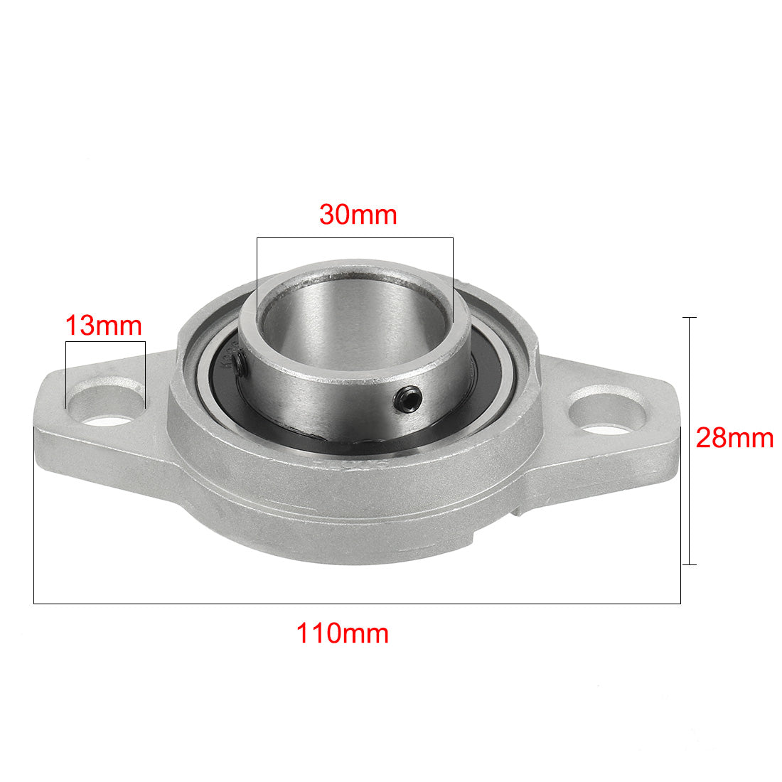 uxcell Uxcell KFL006 30mm Bore, Zinc Alloy Pillow Block Flange Bearing, Self-Alignment