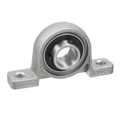 Harfington Uxcell 2pcs KP002 15mm Bore Zinc Alloy Inner Ball Mounted Pillow Block Insert Bearing