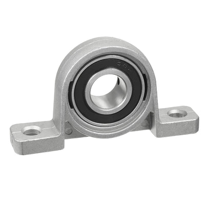 Harfington Uxcell 2pcs KP002 15mm Bore Zinc Alloy Inner Ball Mounted Pillow Block Insert Bearing