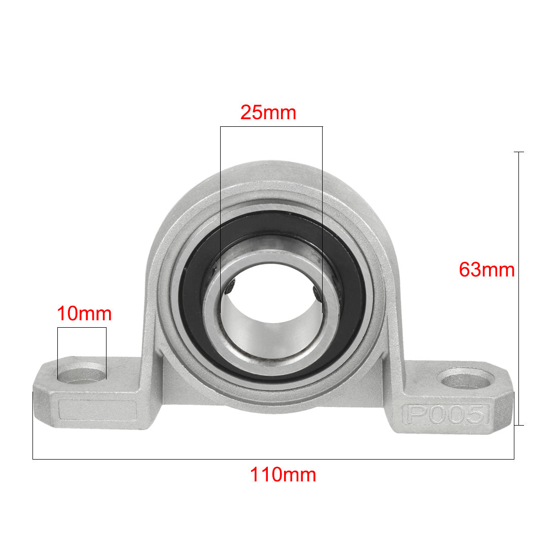 uxcell Uxcell KP005 25mm Bore Zinc Alloy Inner Ball Mounted Pillow Block Insert Bearing