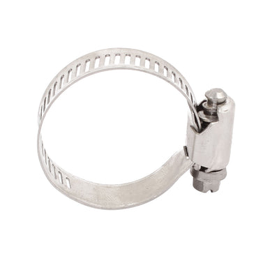 Harfington Uxcell 21mm-38mm Adjustable Range 12mm Width Stainless Steel  Gear Hose Clamp 20pcs