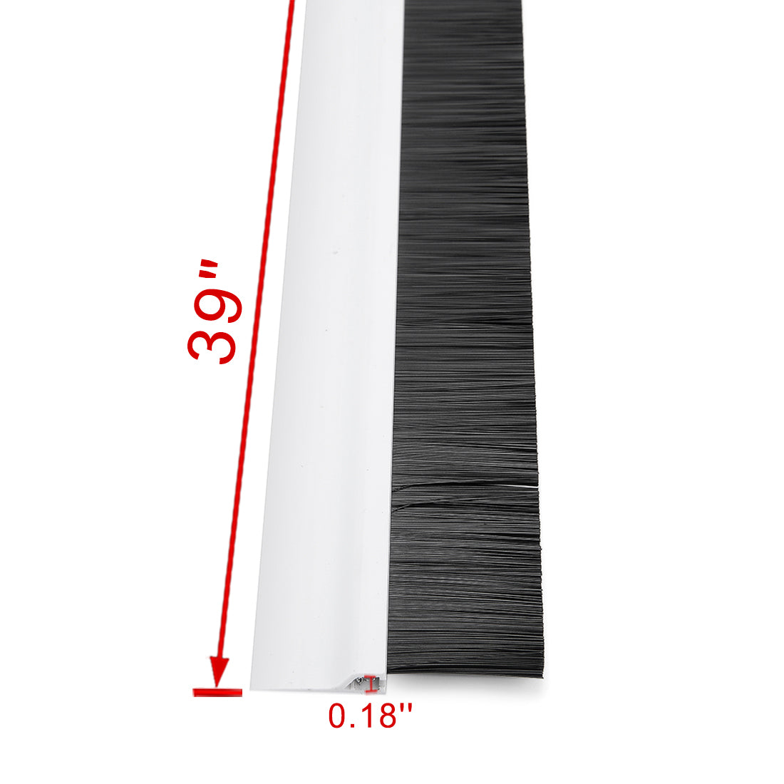 uxcell Uxcell Türboden Fegen Weiß 1,2-Zoll Schwarzer Pinsel Selbstklebend 40-Zoll x 2,1-Zoll