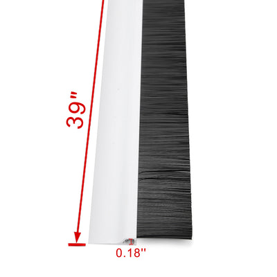 Harfington Uxcell Türboden Fegen Weiß 1,2-Zoll Schwarzer Pinsel Selbstklebend 40-Zoll x 2,1-Zoll