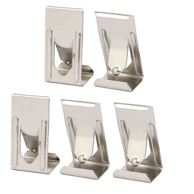 Harfington Uxcell 26mmx14mm Picture Photo Frame Metal Spring Turn Clip Hanger Siver Tone 5pcs