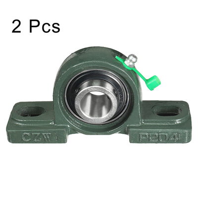 Harfington Uxcell 2pcs Self-Alignment Pillow Block Bearing UCP204 20mm Mounted Bear