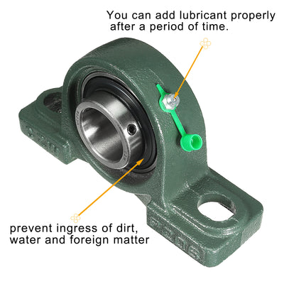 Harfington Uxcell 2pcs Self-Alignment Pillow Block Bearing UCP206 30mm Mounted Bear