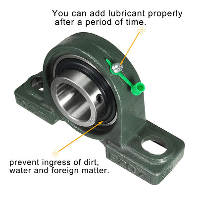 Harfington Uxcell 2pcs Self-Alignment Pillow Block Bearing UCP207 35mm Mounted Bear