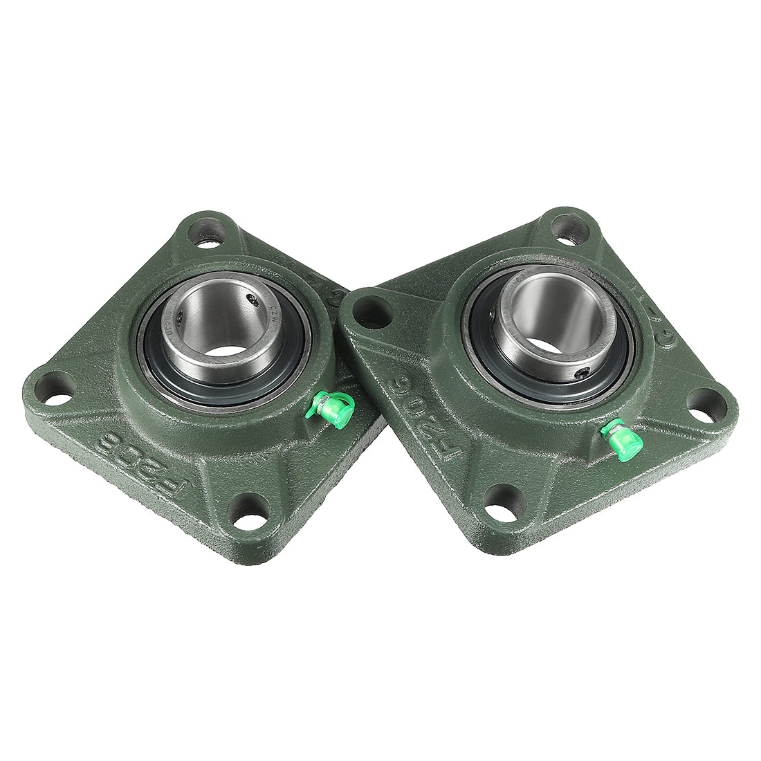 uxcell Uxcell 2pcs Pillow Block Bearing UCF206 30mm Mounted Bear Square Flange Green