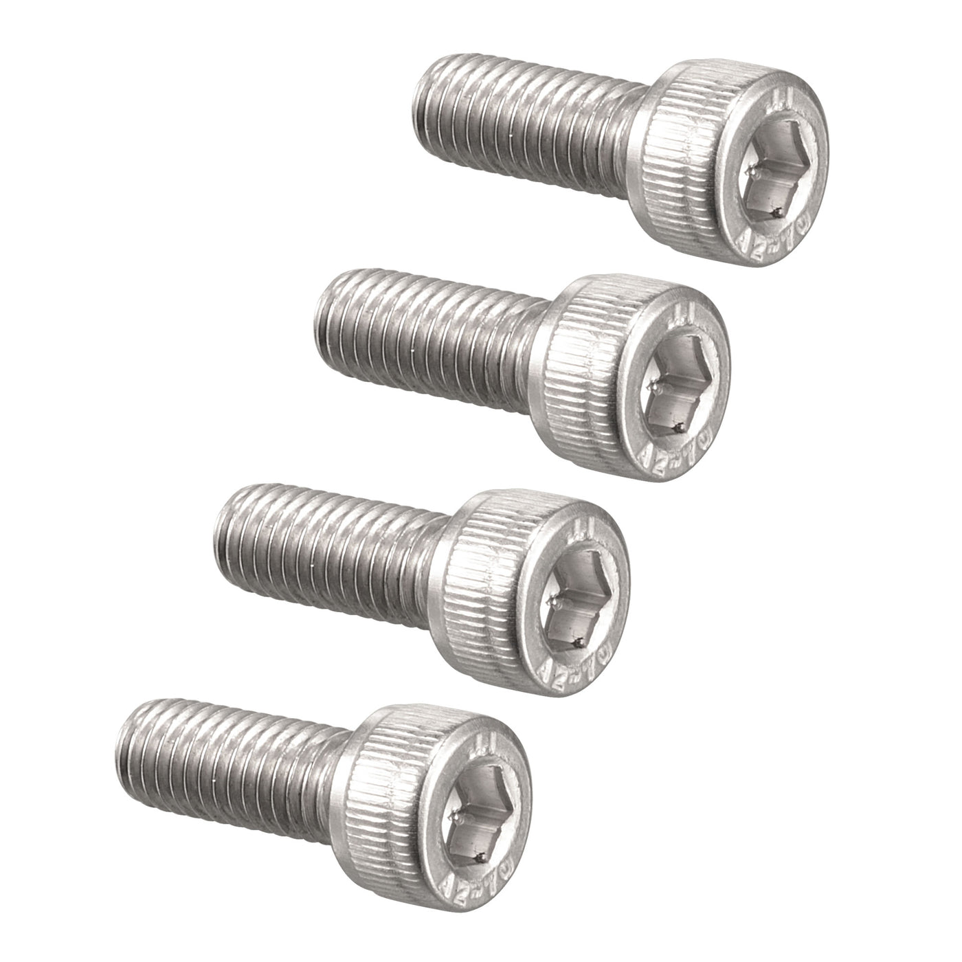 uxcell Uxcell M8x20mm 304 Stainless Steel Left Hand Thread Hex Socket Cap Screw Fastener 4pcs