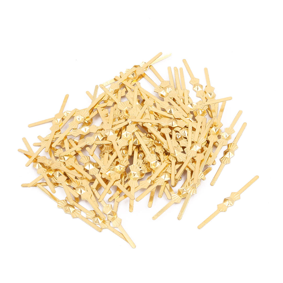 uxcell Uxcell 100Pcs Golden 25mm Länge Kronleuchter Verbnder Clip für Befestigung von Kristall