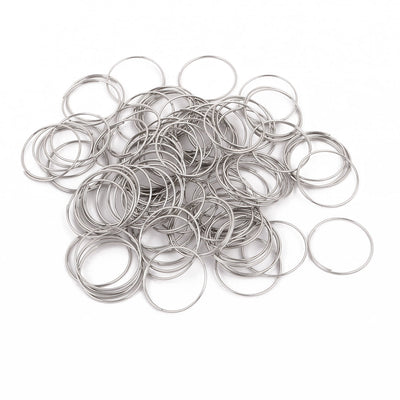 Harfington Uxcell 100pcs 20mm Außer Durchmesser Chandelier Verbinder Stahl Ring O-ring silber