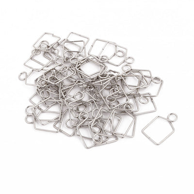 Harfington Uxcell 50Pcs 12mm Breite Chromton Kronleuchter Verbinder Clip Befestigen von Kristallen