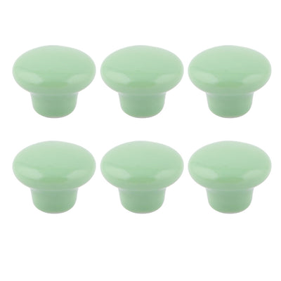 Harfington Uxcell Home Hotel Ceramic Round Furniture Cupboard Wardrobe Drawer Pull Knobs Green 6 Pcs