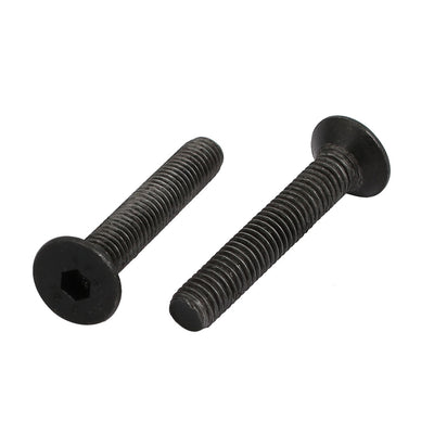 Harfington Uxcell 2pcs M5x30mm Flat Countersunk Head Hex Socket Left Hand Thread Bolt DIN7991