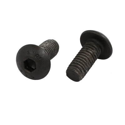 Harfington Uxcell 2pcs M5x12mm 10.9 Grade Hex Socket Reverse Left Hand Thread Screw Bolt Black