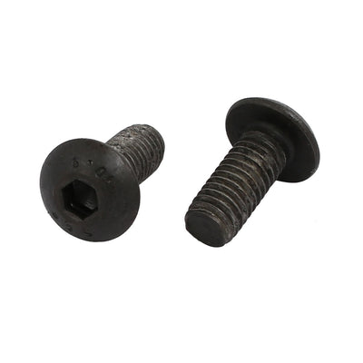 Harfington Uxcell 2pcs M5x12mm 10.9 Grade Hex Socket Reverse Left Hand Thread Screw Bolt Black