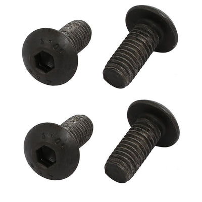 Harfington Uxcell 4pcs M5x12mm 10.9 Grade Hex Socket Reverse Left Hand Thread Screw Bolt Black