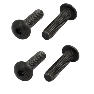 Harfington Uxcell 4pcs M5x20mm 10.9 Grade Hex Socket Reverse Left Hand Thread Screw Bolt Black