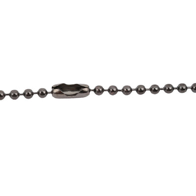 Harfington Uxcell 6Pcs Black Metal Bead Clasp Ball Connector Chain Keychain 2.4mm Dia 10cm Length