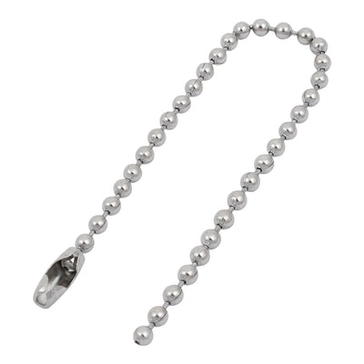 Harfington Uxcell Stainless Steel 304 Bead Ball Chain Keychain 2.4mm by 4 Inches 10pcs