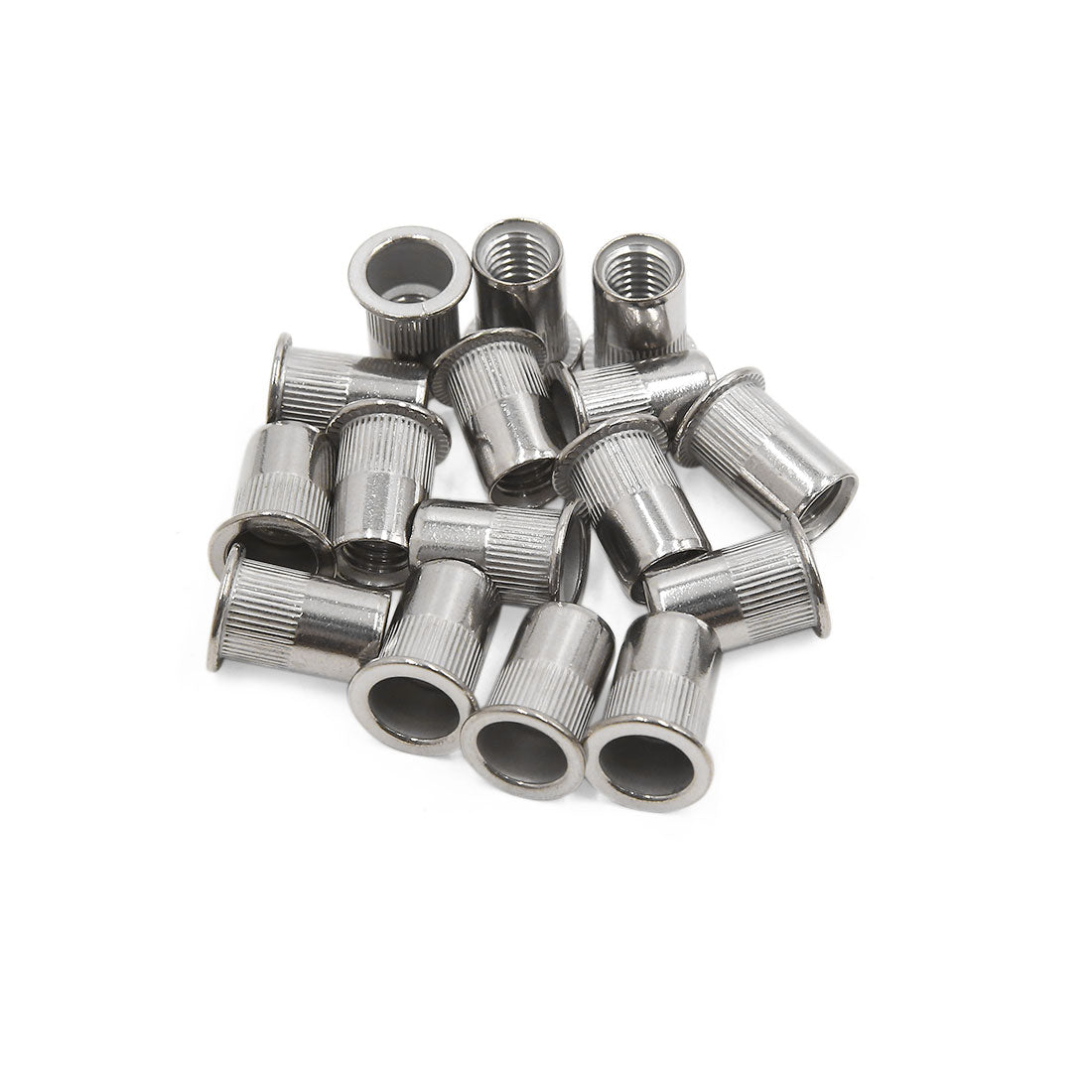 uxcell Uxcell 16pcs M10 304 Stainless Steel Flat Head Rivet Nut Insert  for Car Vehicle