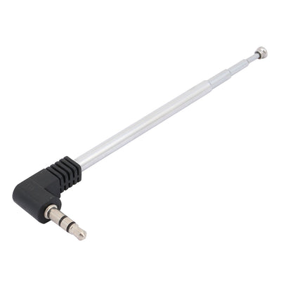 Harfington Uxcell 4 Sections Telescoping AM FM Radio Antenna 3.5mm Connector 9.6-inch Length