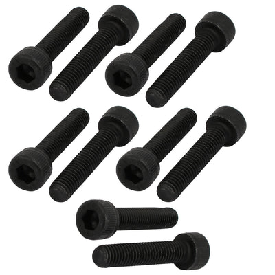 Harfington Uxcell 10pcs M5x25mm 12.9 Grade Hex Socket Cap Left Hand Thread Screw Bolt Black