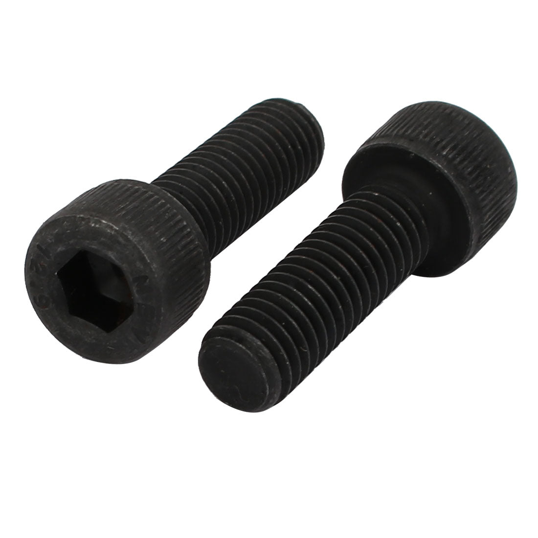 uxcell Uxcell 5pcs M8x25mm Fully Thread 12.9 Grade Hex Socket Cap Left Hand Screw Bolt Black