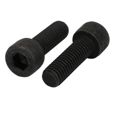 Harfington Uxcell 5pcs M8x25mm Fully Thread 12.9 Grade Hex Socket Cap Left Hand Screw Bolt Black