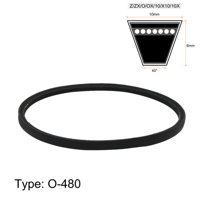 Harfington Uxcell O-480 Industrial Lawn Mower Rubber V Belt 10mm Width 6mm Thickness