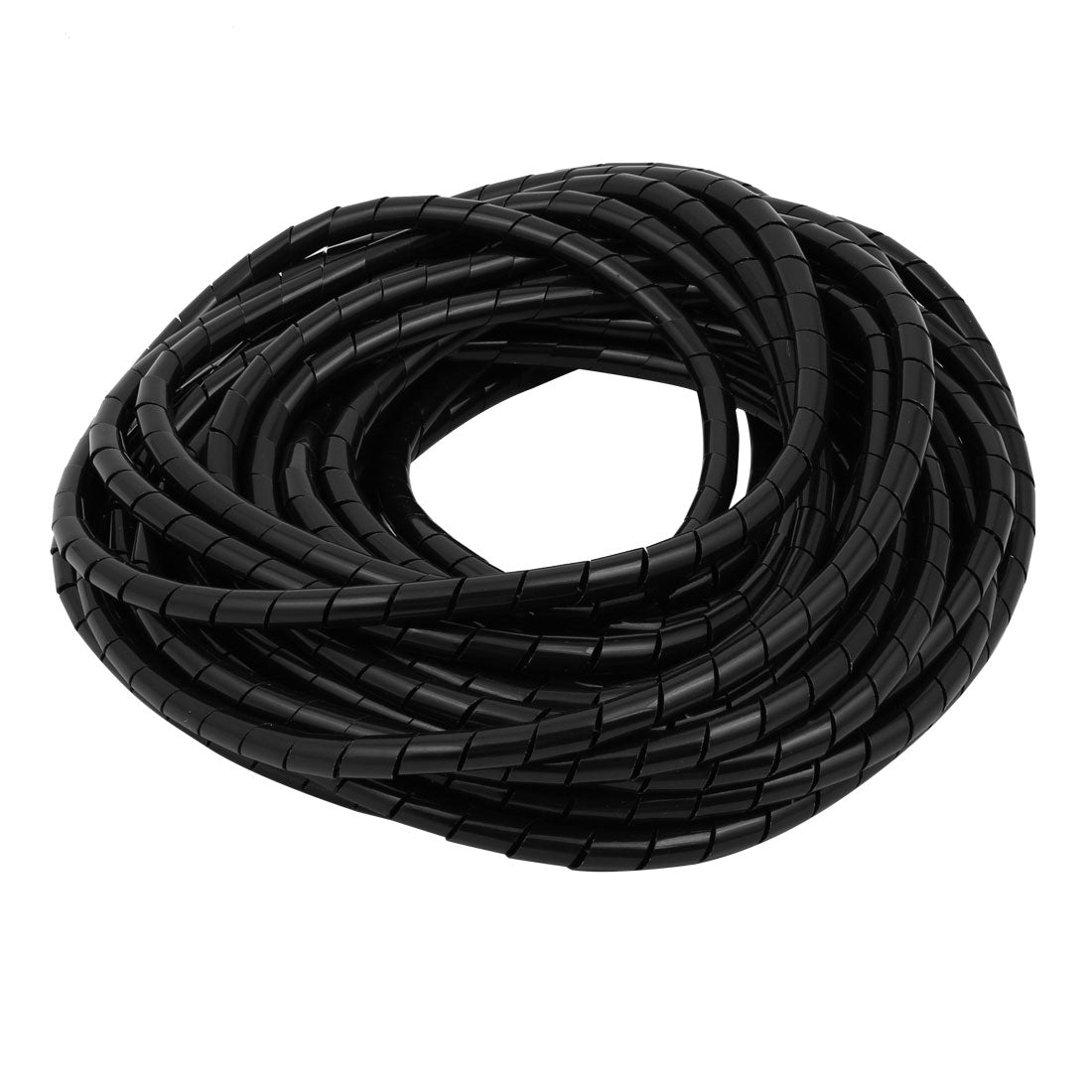 uxcell Uxcell 10M Length 8mm Dia Flexible Cable Wire Wrap Spiral Tube Cord Management Black