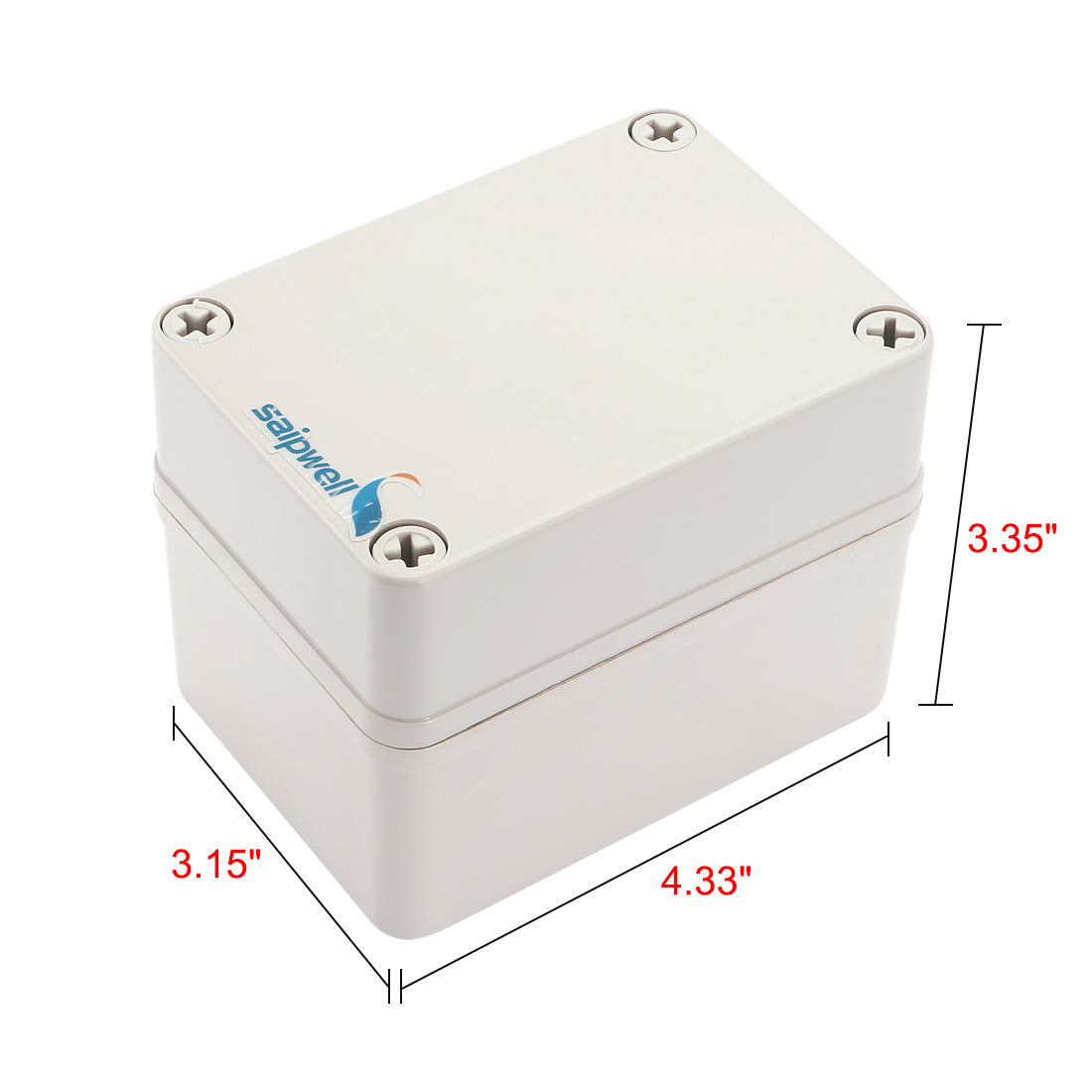 uxcell Uxcell 3.15"*4.33"*3.35" (80mm x 110mm x 85mm) Electronic ABS Plastic DIY Junction Box Enclosure Case Gray