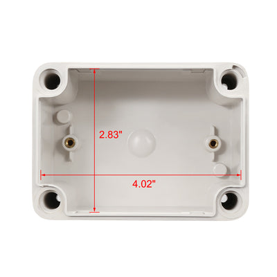 Harfington Uxcell 3.15"*4.33"*3.35" (80mm x 110mm x 85mm) Electronic ABS Plastic DIY Junction Box Enclosure Case Gray