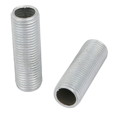 Harfington Uxcell 30Pack Lampenrohrnippel M10 Gewinde 30mm Hohl Reparaturteil silber verzinkt