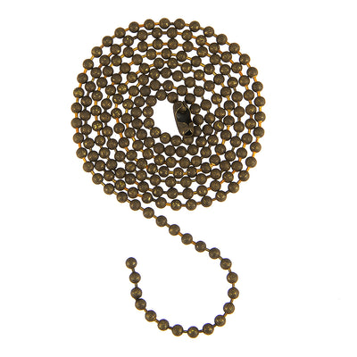 Harfington Uxcell Bronze 3 Feet Long Ball Bead Chain Clasp Keychain Extension for Ceiling Fan