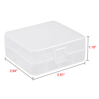 Harfington Uxcell Transparenter Plastik Koffer Halter Aufbewahrung Box Behälter 2 x 26650 Batterie de