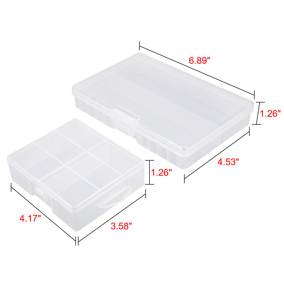 uxcell Uxcell 2pcs tragbar 24 AA Batterie Aufbewahrung Box 48 AA Batterien Schutz Behälter DE de