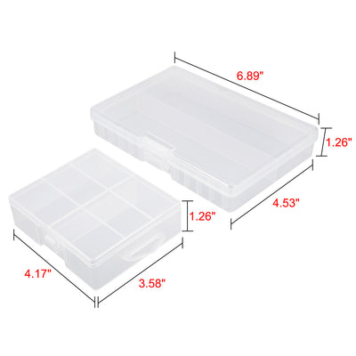 Harfington Uxcell 2pcs tragbar 24 AA Batterie Aufbewahrung Box 48 AA Batterien Schutz Behälter DE de