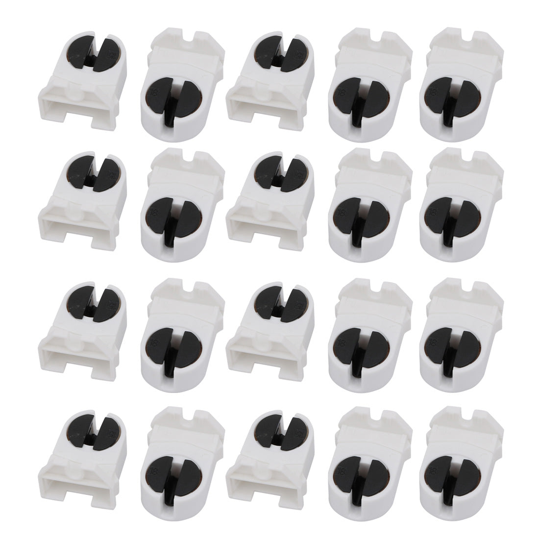 uxcell Uxcell 20Pcs AC 500V 2A G5-F288L T5 Light Socket G5 Base Fluorescent Lamp Holder White