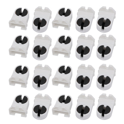 Harfington Uxcell 20Pcs AC 500V 2A G5-F288L T5 Light Socket G5 Base Fluorescent Lamp Holder White