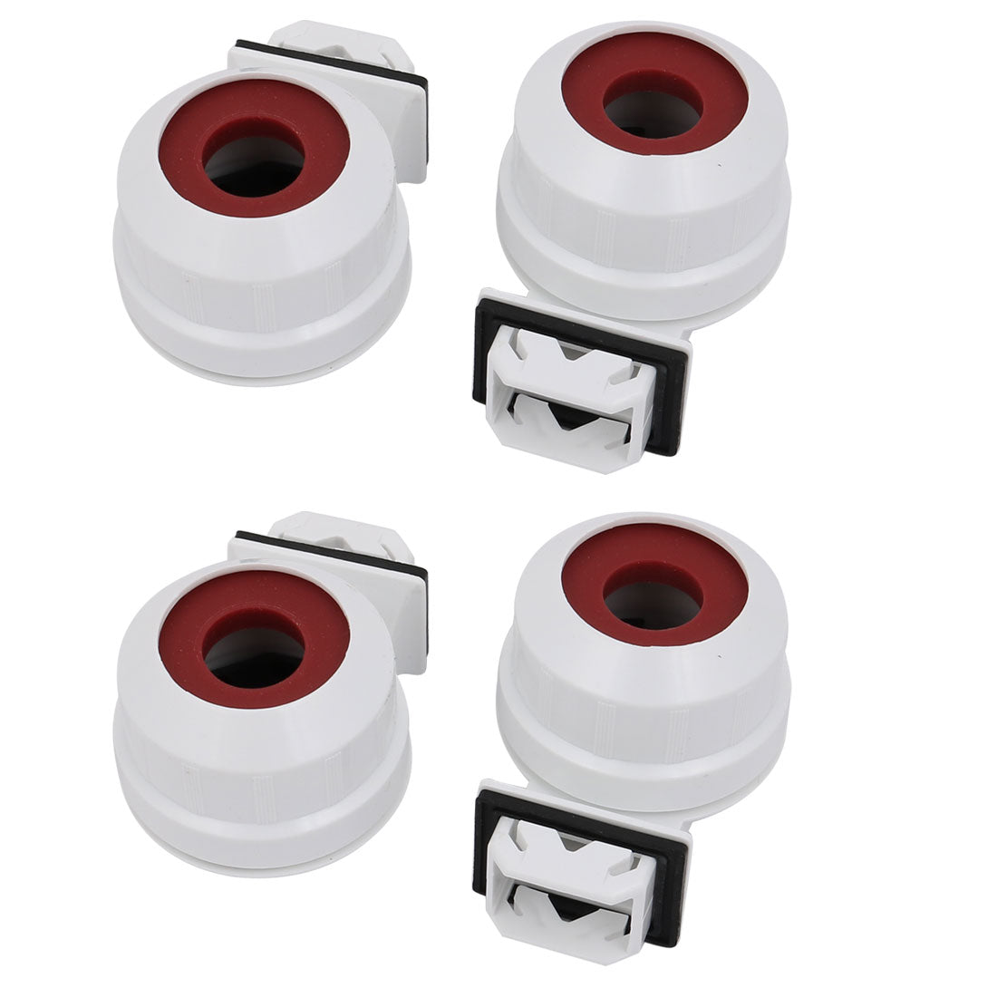 uxcell Uxcell 4pcs AC 500V 2A G5-F288G T5 Light Socket G5 Base Fluorescent Lamp Holder White w Cover