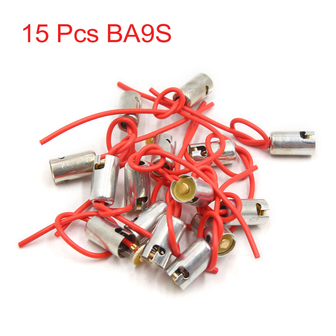 uxcell Uxcell Car Truck Light Lamp BA9S Socket Holder Pre-Wired Wiring Harness Connector 15Pcs