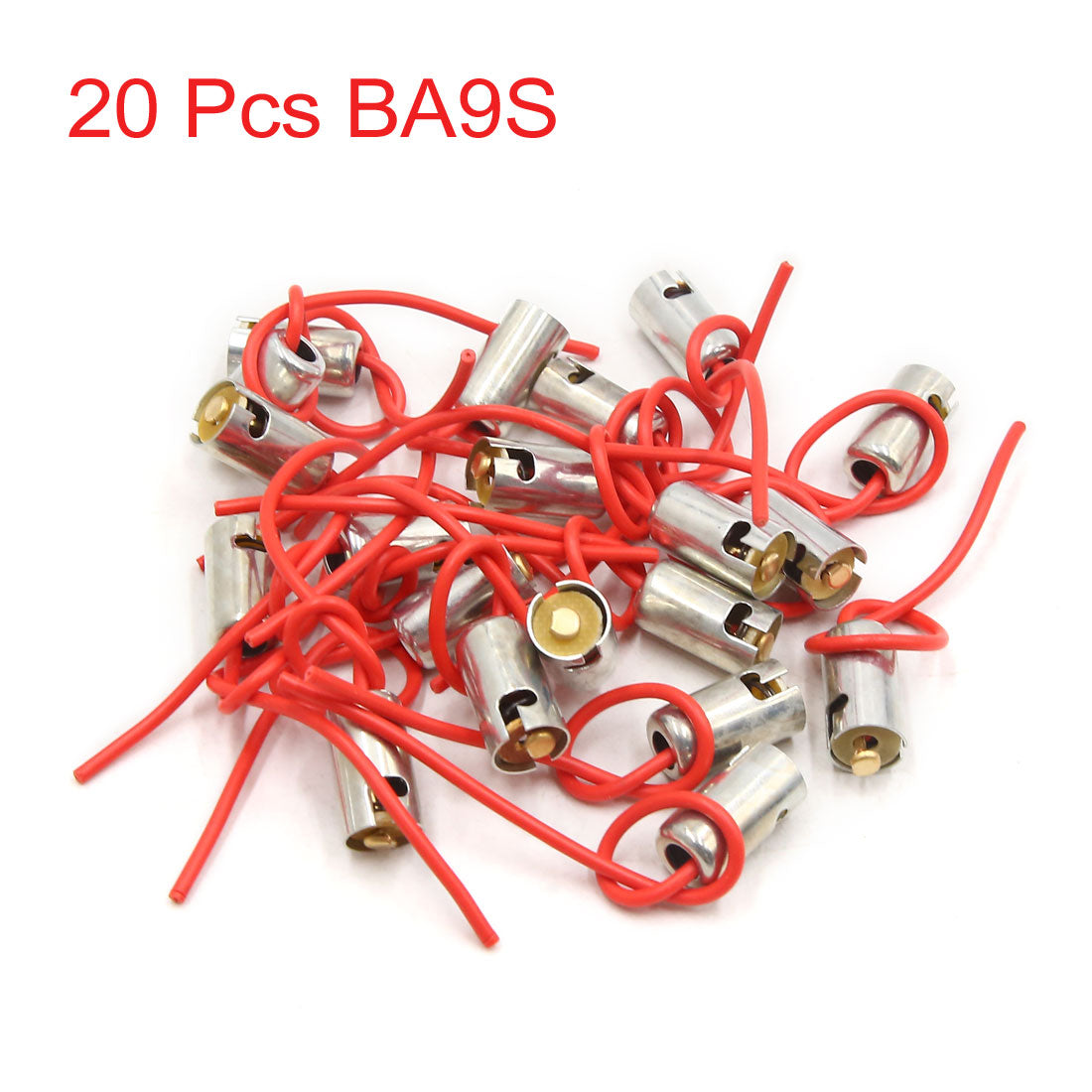 uxcell Uxcell Car Truck Light Lamp BA9S Socket Holder Pre-Wired Wiring Harness Connector 20Pcs