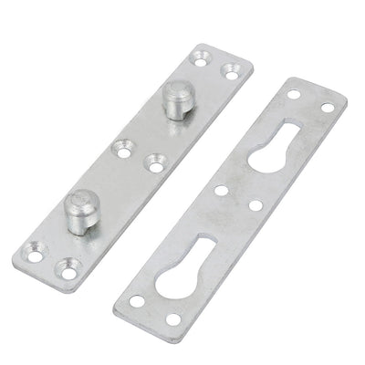 Harfington Uxcell 5-inch Length No-Mortise Bed Hinge Rail Bracket Connecting Fittings 2 Sets